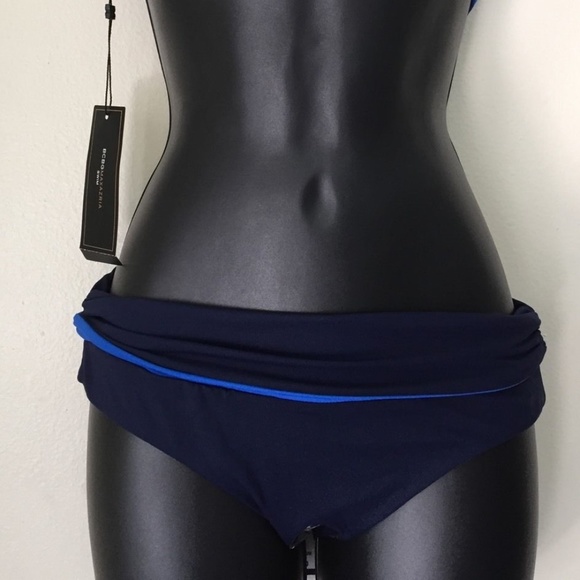 BCBG BIKINI SWIMSUIT REVERSIBLE NAVY BLUE - Picture 5 of 8
